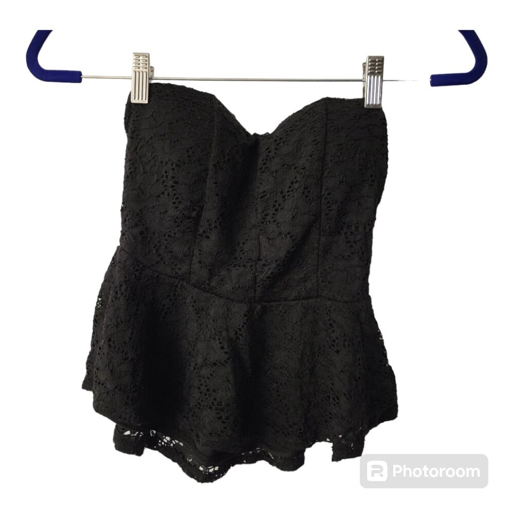 Ambiance Apparel Lace Black Tube Top
